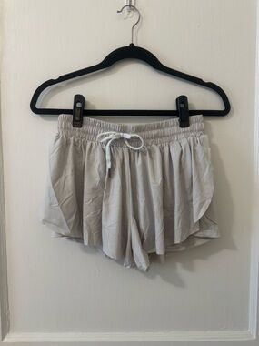 Light Gray Women's Drawstring Athletic Shorts
